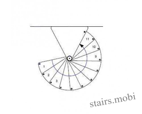 Calgary D120 вид3 чертеж stairs.mobi